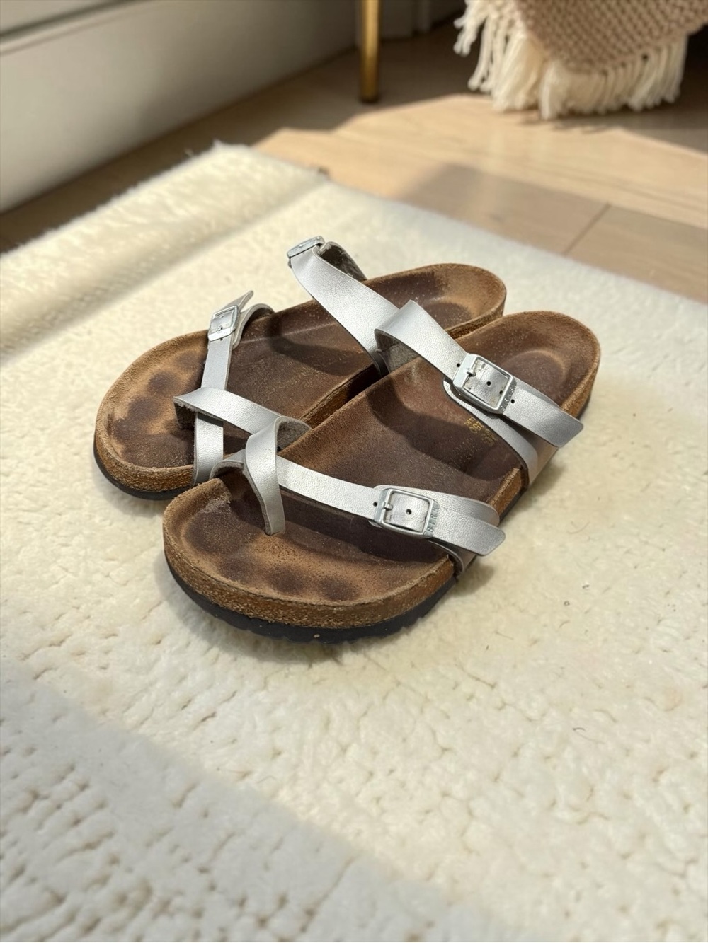 Birkenstock Mayari Silver Birko-Flor Sandals